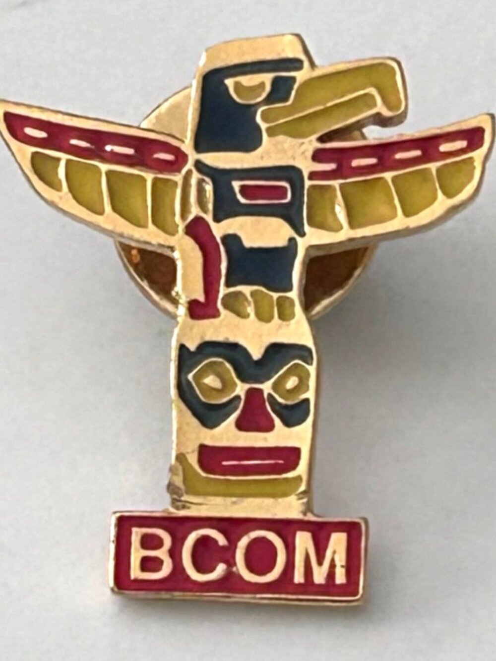 Odyssey of the Mind British Columbia Totem Pole OM International Lapel Pin